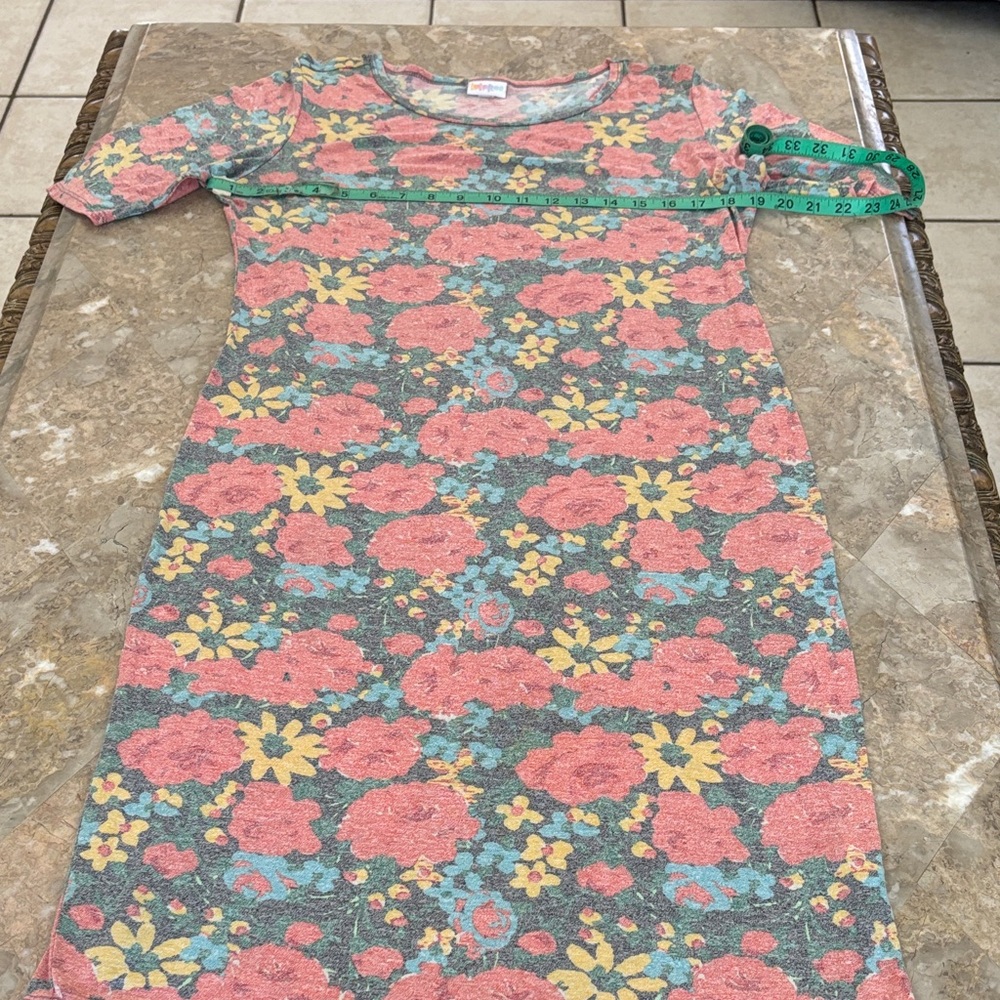 LuLaRoe Kids Floral Dress - Pink, Yellow, Blue